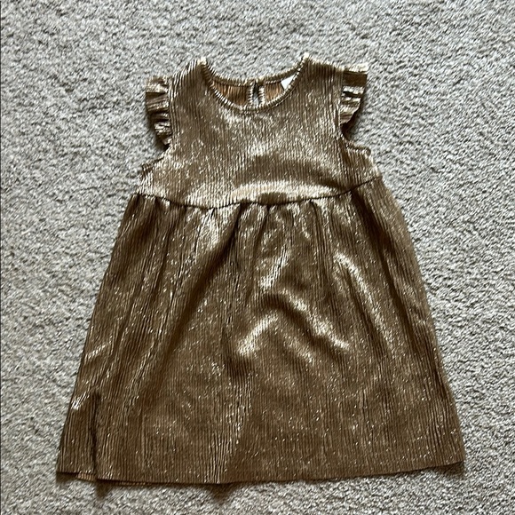 H&M Shimmering Gold Kids Dress - Picture 1 of 4